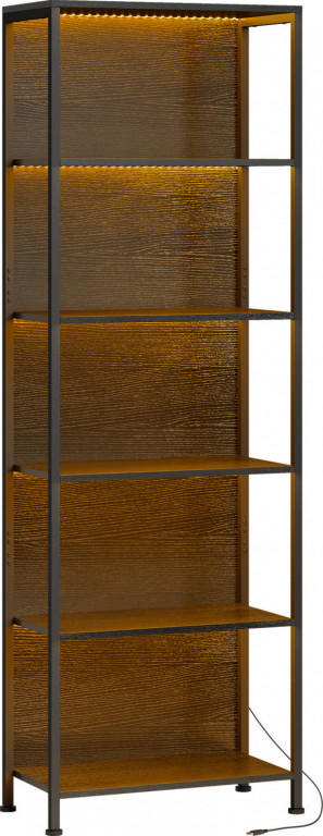 Regál s 5 policemi 60 x 30 x 179 cm | černý