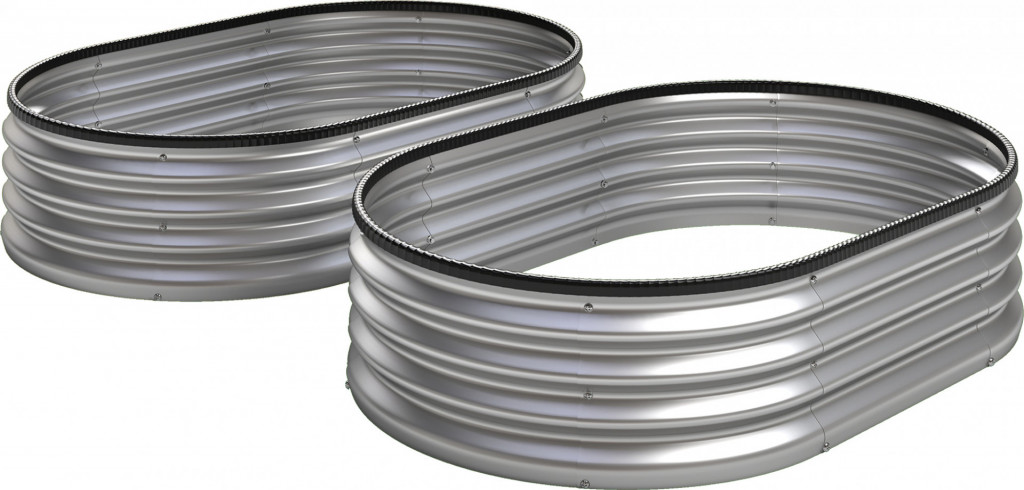 Vyvýšený záhon 135 x 90 x 30 cm | stříbrný