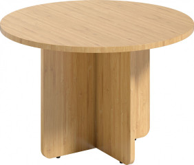 Konferenční stolek kulatý | přírodní č.1