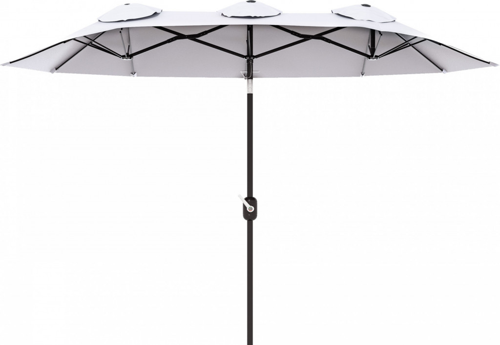 Dvojitý slunečník, 295 x 152 cm | bílý