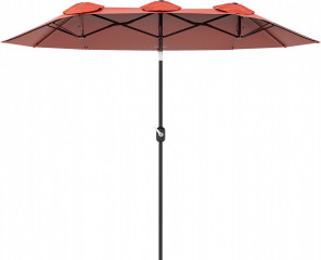 Dvojitý slunečník, 295 x 152 cm | červený č.1