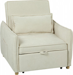 Rozkládací křeslo s funkcí lůžka | bílé