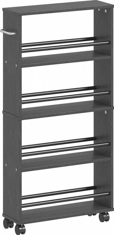 Servírovací vozík se 4 policemi | černý