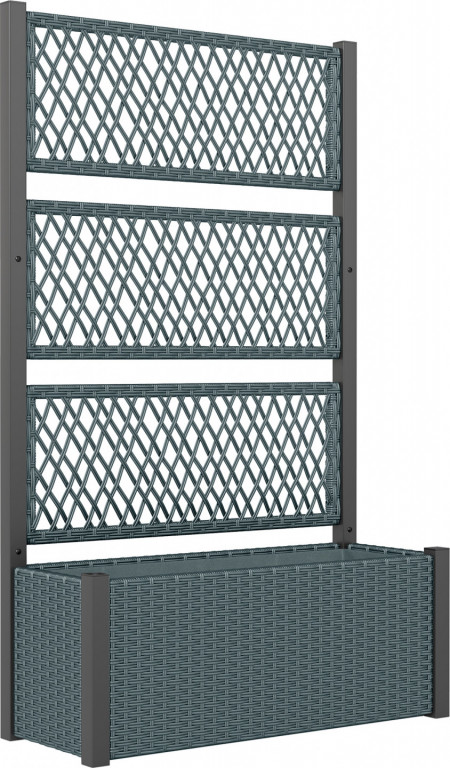 Vyvýšený záhon s popínavou mříží | šedý