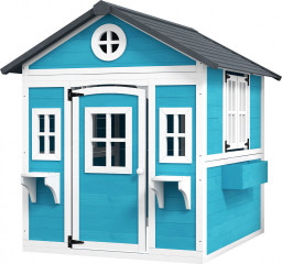 Dětský dřevěný domeček | modrý č.1