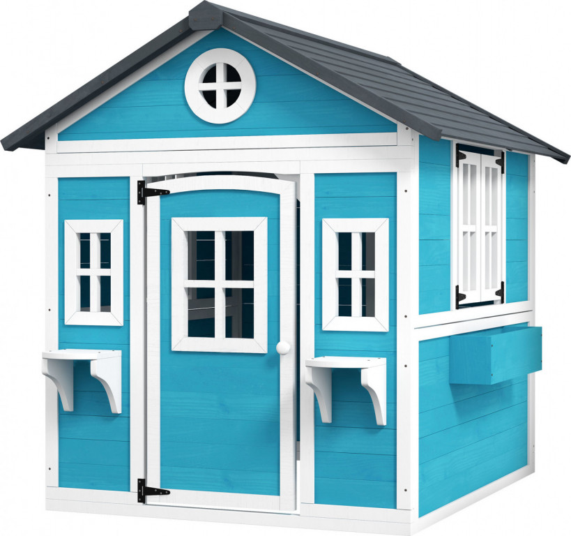 Dětský dřevěný domeček | modrý