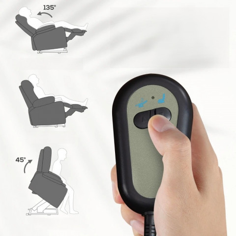 Elektrické polohovatelné masážní křeslo | tmavě šedé č.3