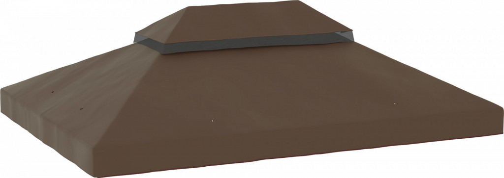 Náhradní střecha pro zahradní altán 4x3 m | kávová