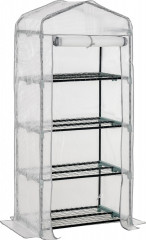 Fóliovník s roletou a policemi | bílý č.1