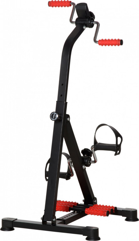 Pedálový trenažér na ruce a nohy 56 x 44-56 x 75-97 cm | černý + červený