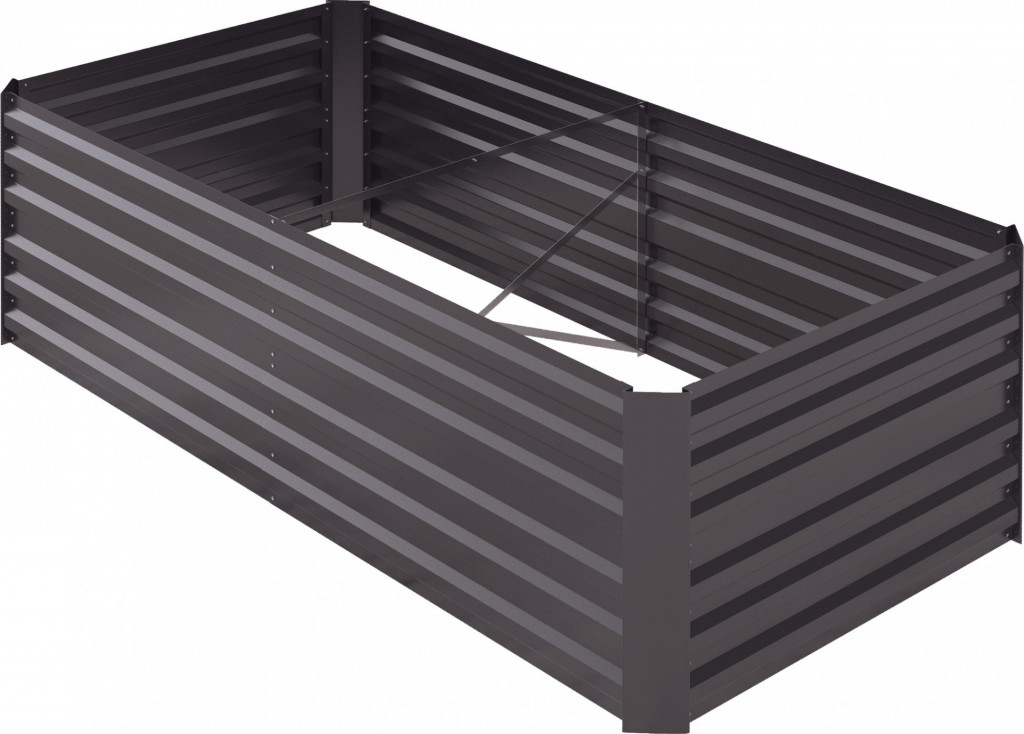 Vyvýšený záhon z oceli | šedý