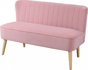 Pohovka 117 x 56,5 x 77 cm | růžová č.1