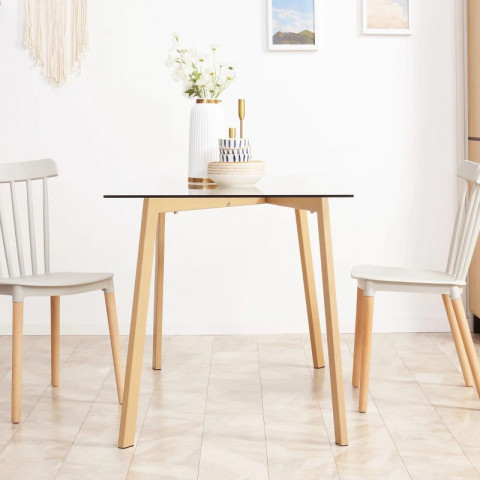 Skleněný jídelní stůl 120 x 60 cm | transparentní č.2