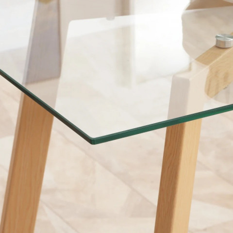 Skleněný jídelní stůl 120 x 60 cm | transparentní č.4