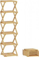 Skládací botník se 6 patry | přírodní č.1