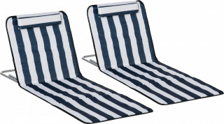 Skládací zahradní lehátko | modré č.1