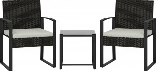 3-dílný zahradní nábytek se 2 zahradními židlemi | bílý č.1