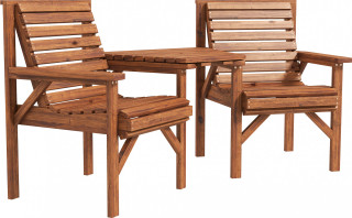 3-dílný dřevěný zahradní nábytek | přírodní č.1