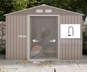 Kůlna na nářadí 277 x 195 x 192 cm | světle hnědá č.3