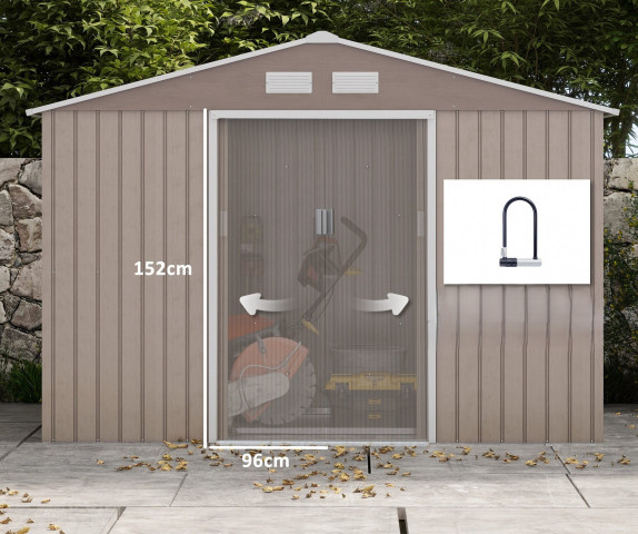 Kůlna na nářadí 277 x 195 x 192 cm | světle hnědá č.3