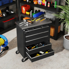 Dílenský vozík s 5 zásuvkami | černý č.1