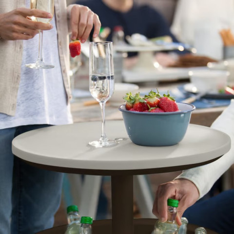 Barový odkládací stolek Cool Bar | bílý/hnědý č.5