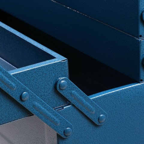 Ocelový kufřík na nářadí 53x20x20cm | modrý č.7