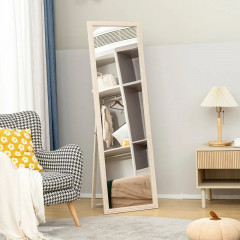 Celoplošné stojací zrcadlo 160 x 50 cm | bílé č.1