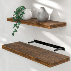 Vysoce kvalitní nástěnná police 70cm | tmavý dub č.1