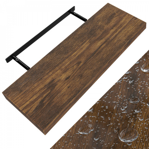 Vysoce kvalitní nástěnná police 70cm | tmavý dub č.4