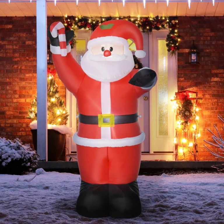 Nafukovací vánoční dekorace s LED osvětlením, Santa Claus | vícebarevná