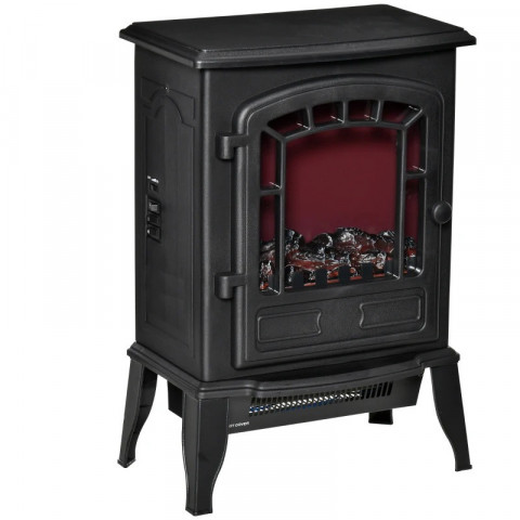 Elektrický krb s ohřevem | černý č.3