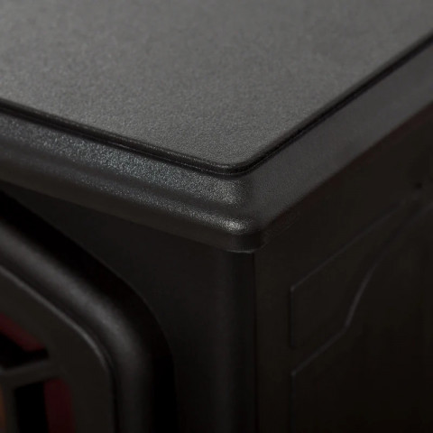 Elektrický krb s ohřevem | černý č.6