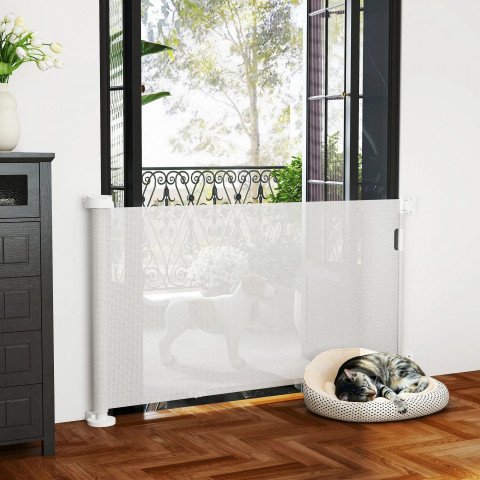 Bezpečnostní branka na schodiště 142x10x87 cm | bílá č.3