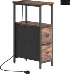 Konferenční stolek s nabíjecí stanicí | hnědý č.1