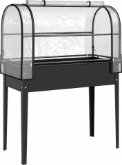 Vyvýšený záhon se skleníkovým nástavcem | černý č.1