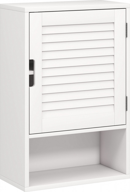 Nástěnná koupelnová skříňka s dvířky s tichým dovíráním 40 x 20 x 60 cm | bílá