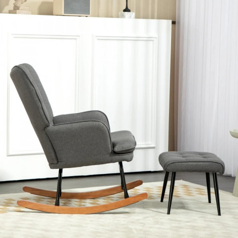 Houpací křeslo do 130 kg | tmavě šedé č.4