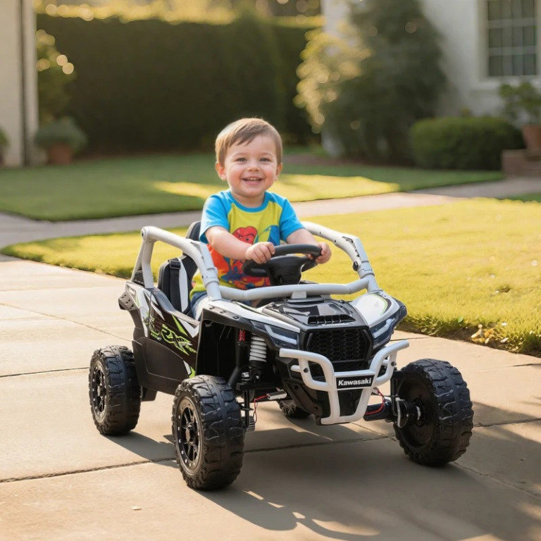 Elektrické dětské auto Kawasaki | šedé