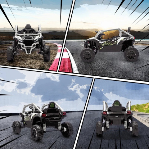 Elektrické dětské auto Kawasaki | šedé č.5