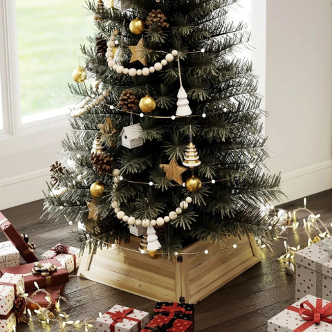 Kryt na stojan vánočního stromečku 65 x 65 cm | přírodní č.4