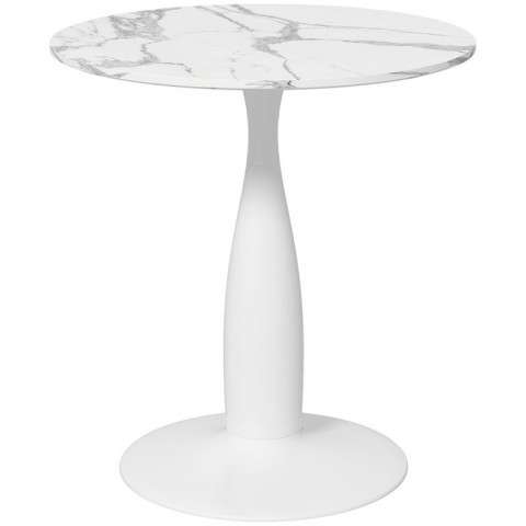 Jídelní stůl pro 4 osoby průměr 70 cm | bílý č.2