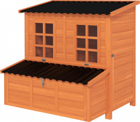 Dřevěný kurník 100x86x100cm | oranžový č.1