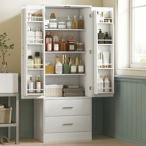 Kuchyňská skříň s nastavitelnými policemi 60 x 40 x 159 cm | bílá č.5