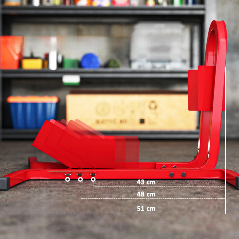 Montážní stojan na motorku | červený č.4