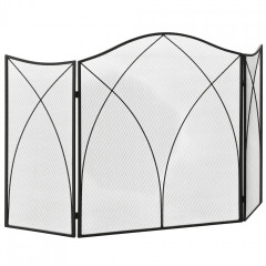 Skládací krbová mřížka se 3 panely 108x76x2 cm | černá č.3