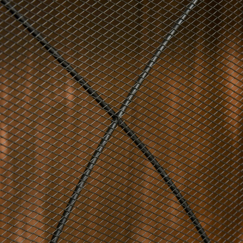 Skládací krbová mřížka se 3 panely 108x76x2 cm | černá č.4