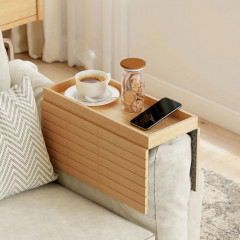 Bambusový skládací podnos na pohovku s držákem nápojů | přírodní č.1