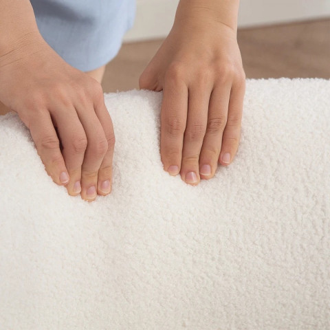 Čalouněné křeslo s područkami | bílé č.5