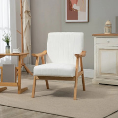 Čalouněné křeslo v sametovém vzhledu 68x74x82 cm | krémové č.1